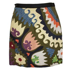 Vanessa Virginia Anthropologie Tulipa Mod Embroidered Skirt Women's Size 2